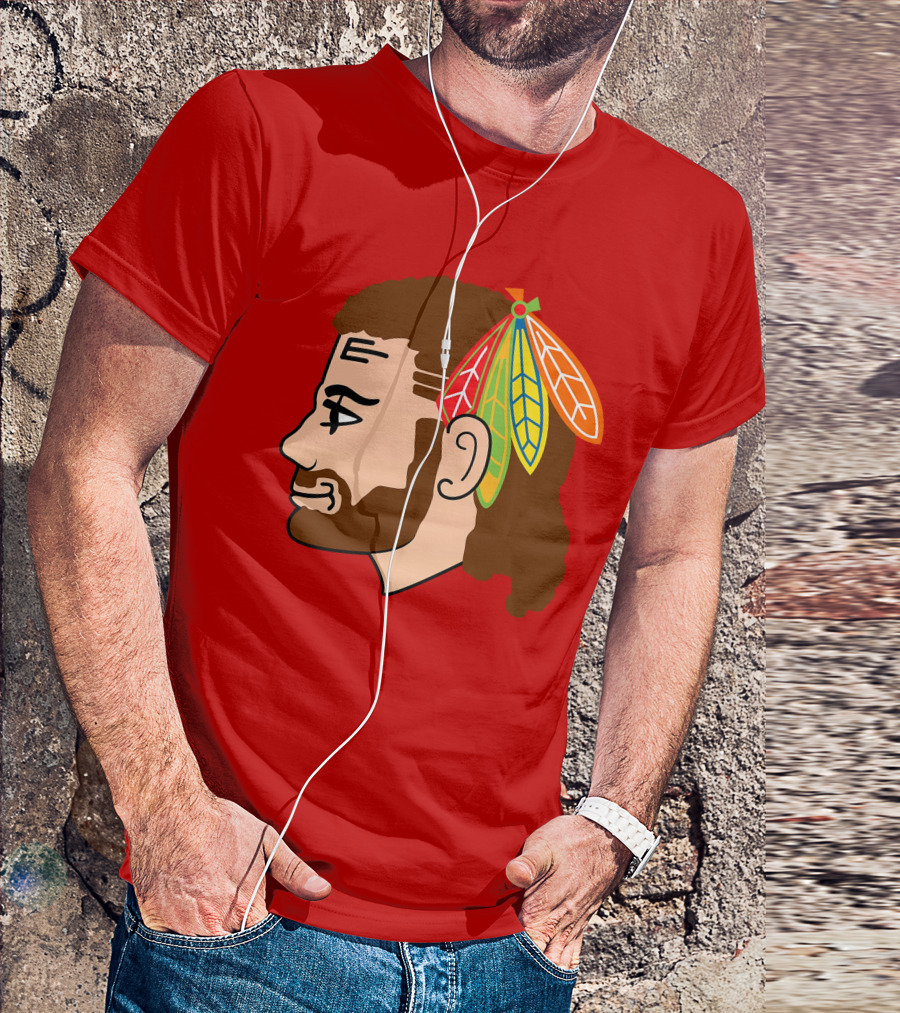 Chicago Blackhawks Tribute Red Feather Symbol T-Shirt