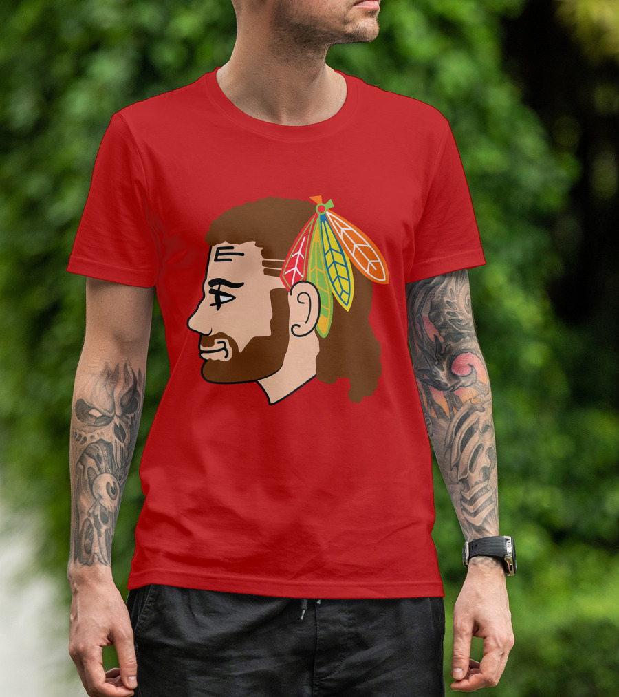 Chicago Blackhawks Tribute Red Feather Symbol T-Shirt