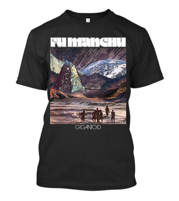 Fu Manchu Gigantoid Beach Pyramid Earth Scene T-Shirt