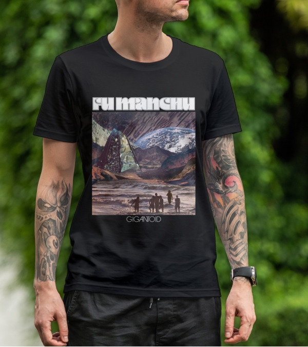 Fu Manchu Gigantoid Beach Pyramid Earth Scene T-Shirt