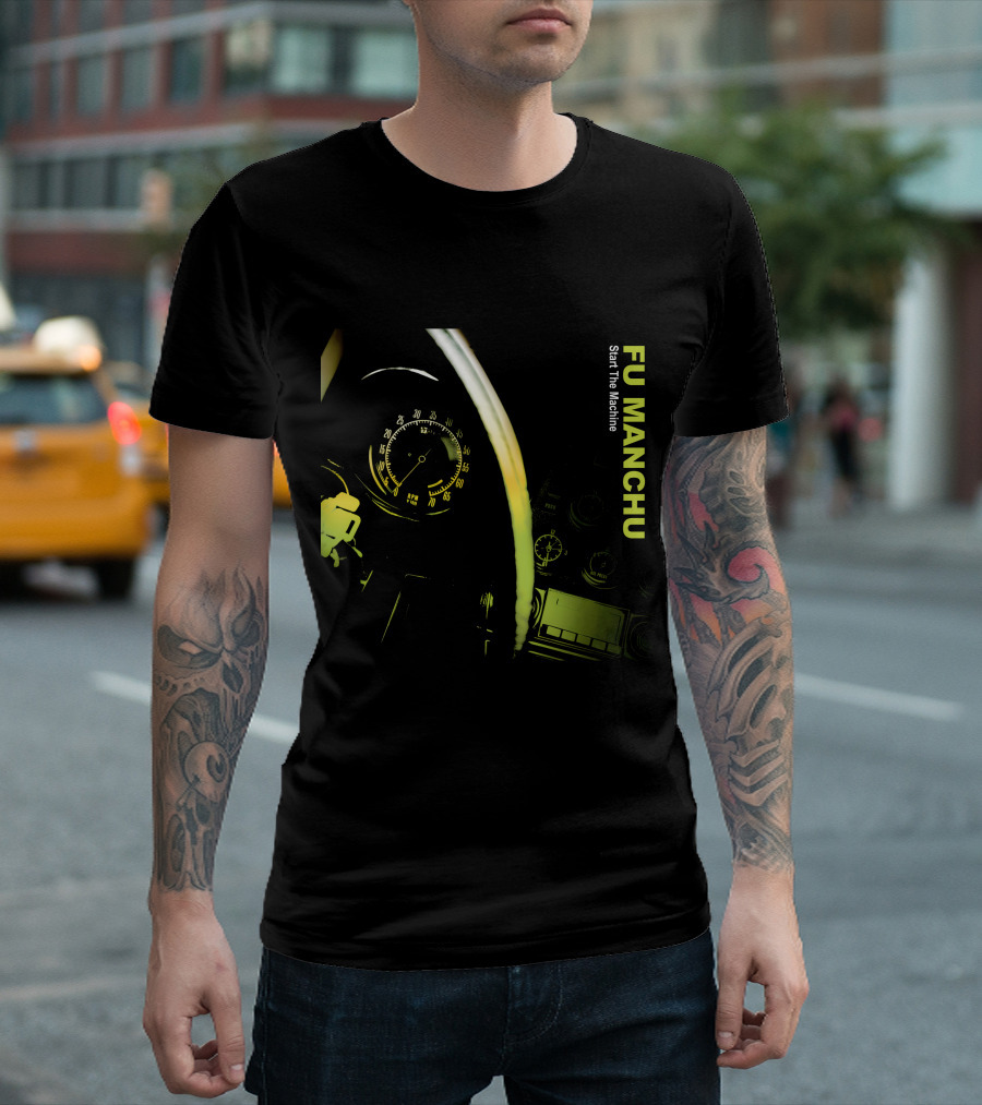 Fu Manchu Start The Machine Fmc-24B Speedometer Dashboard T-Shirt