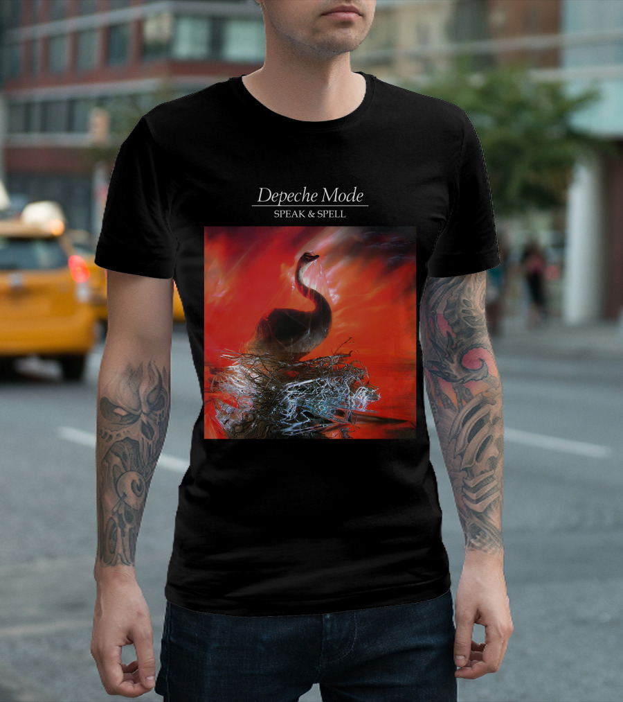 Depeche Mode Speak And Spell Swan Album Cover T-Shirt