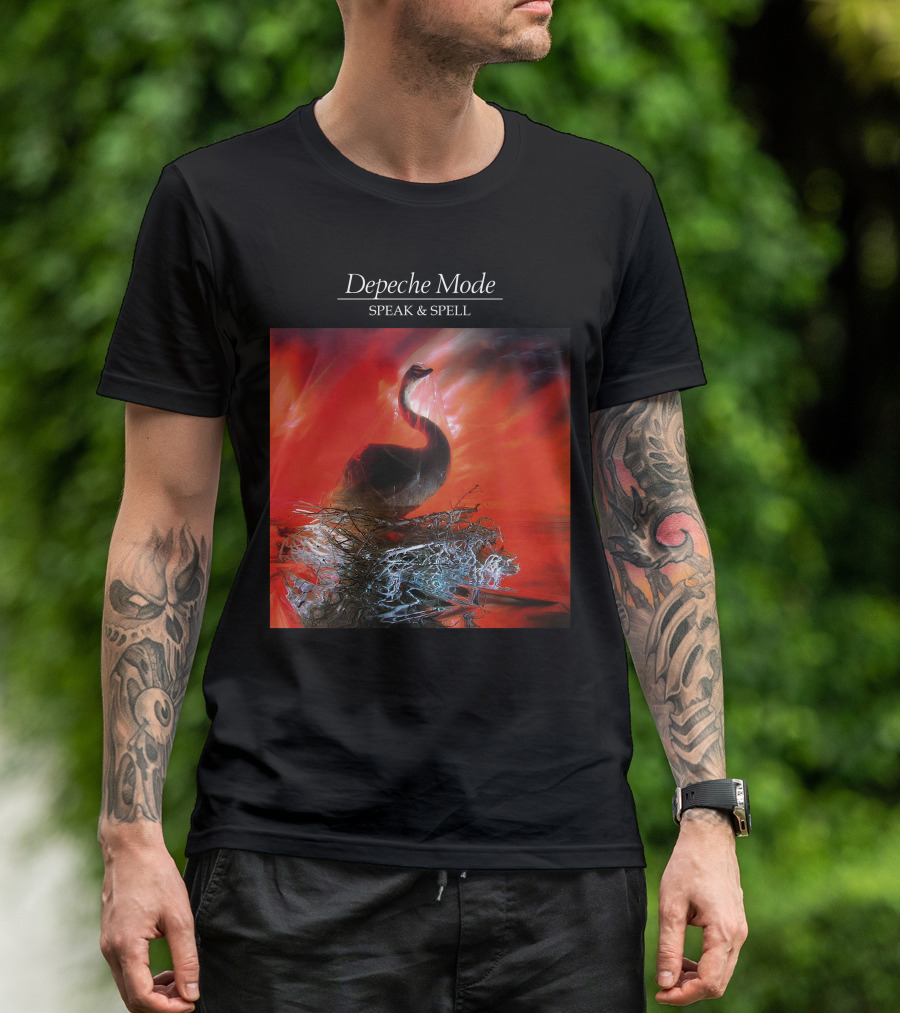 Depeche Mode Speak And Spell Swan Album Cover T-Shirt