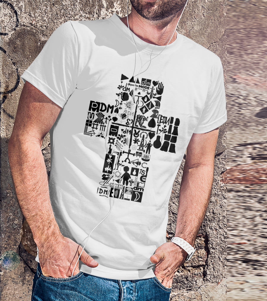 Depeche Mode Dm 14 Iconic Symbols And Logos Collection T-Shirt