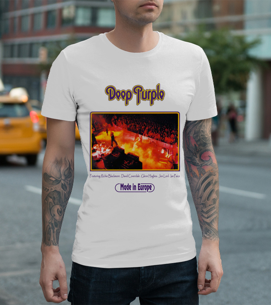 Deep Purple Made In Europe Featuring Richie Blackmore David Coverdale Glenn Hughes Jon Lord Ian Paice T-Shirt