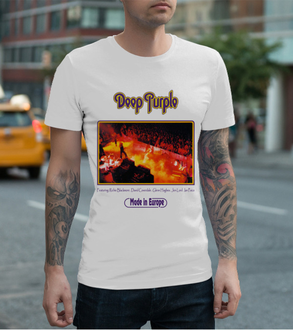 Deep Purple Made In Europe Featuring Richie Blackmore David Coverdale Glenn Hughes Jon Lord Ian Paice T-Shirt