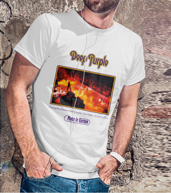 Deep Purple Made In Europe Featuring Richie Blackmore David Coverdale Glenn Hughes Jon Lord Ian Paice T-Shirt