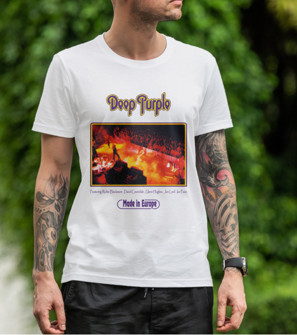 Deep Purple Made In Europe Featuring Richie Blackmore David Coverdale Glenn Hughes Jon Lord Ian Paice T-Shirt