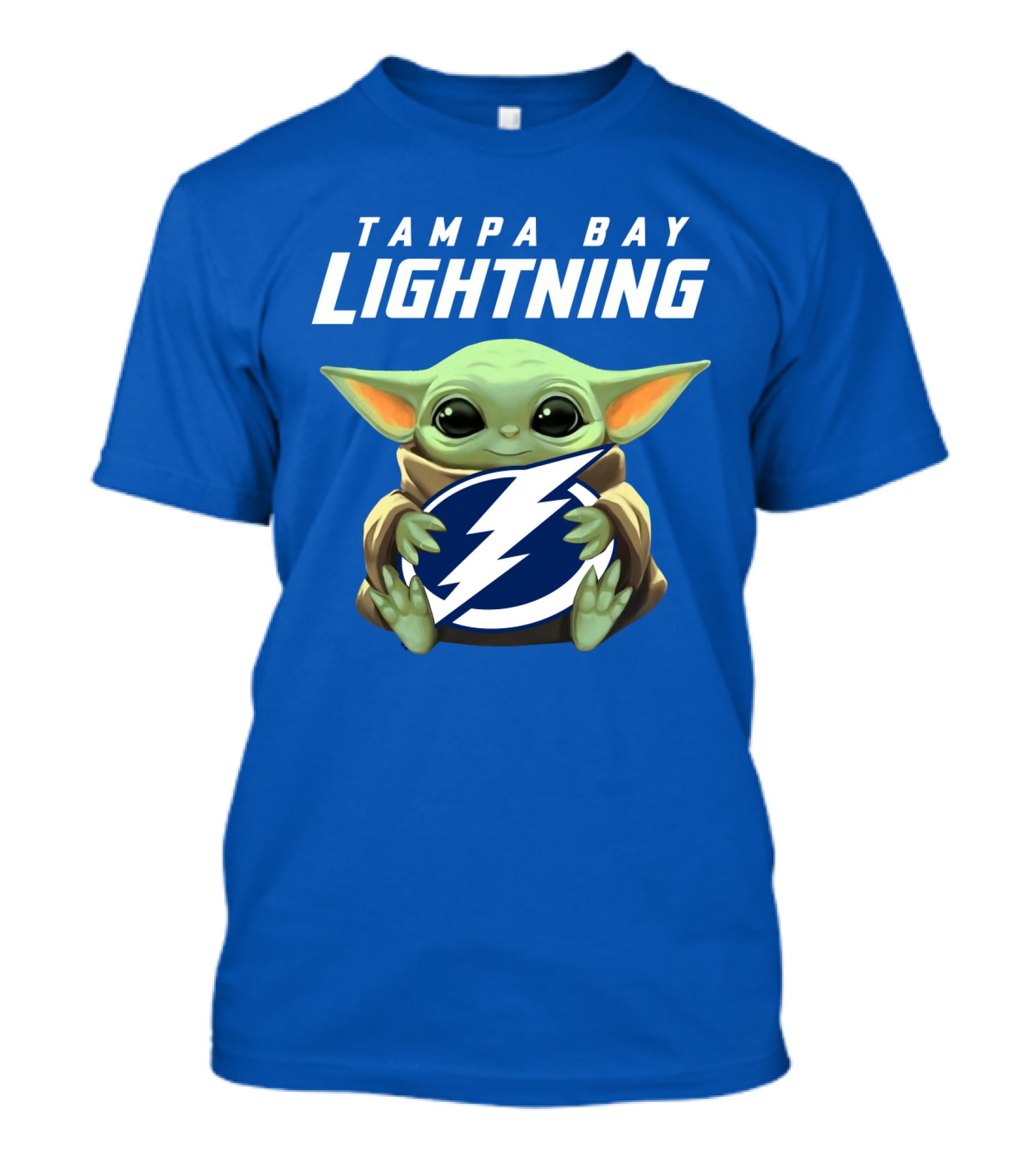 Tampa Bay Lightning Baby Yoda Holding T-Shirt