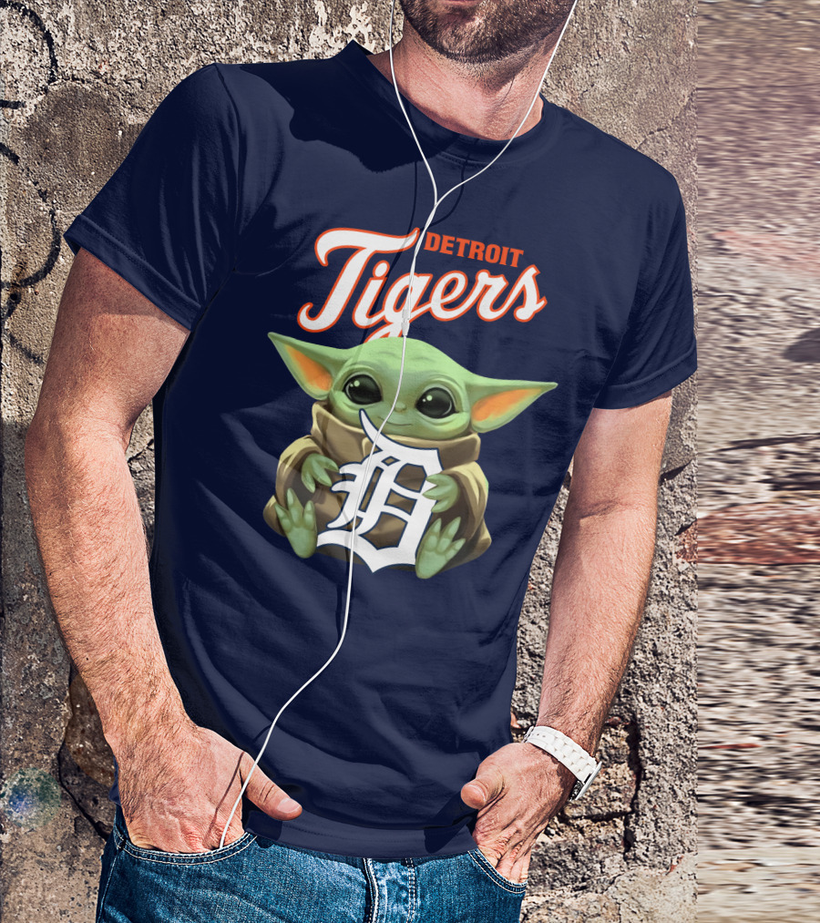 Detroit Tigers Baby Yoda T-Shirt