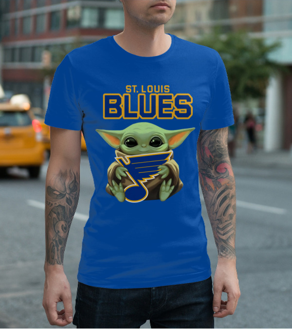 St. Louis Blues Baby Yoda T-Shirt