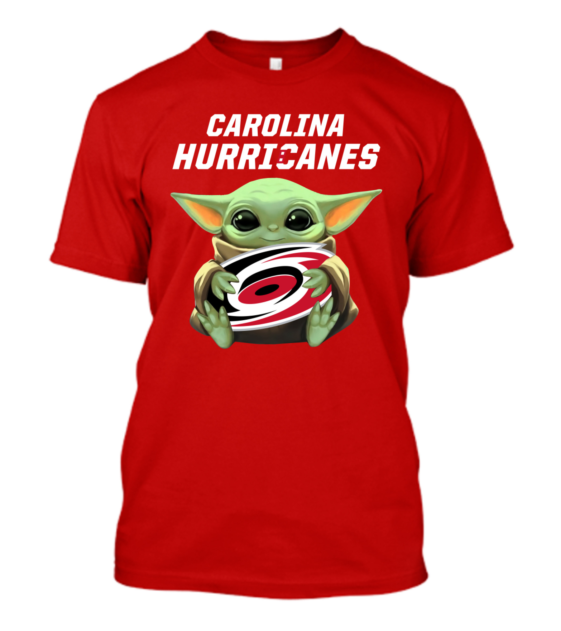 Carolina Hurricanes Baby Yoda Holding T-Shirt