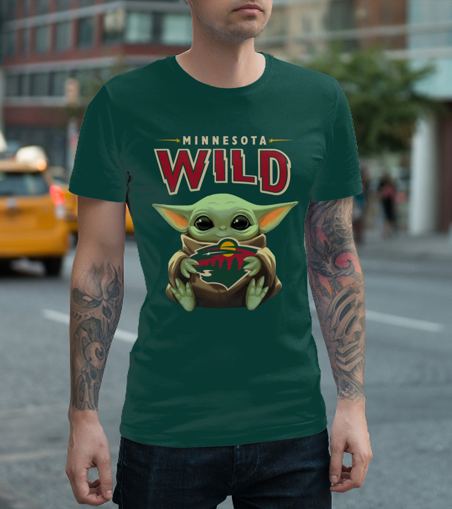 Minnesota Wild Baby Yoda T-Shirt