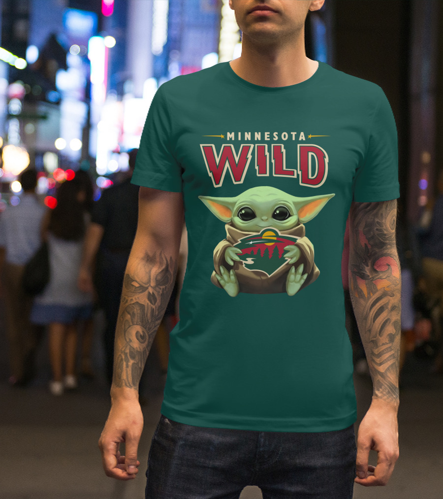 Minnesota Wild Baby Yoda T-Shirt