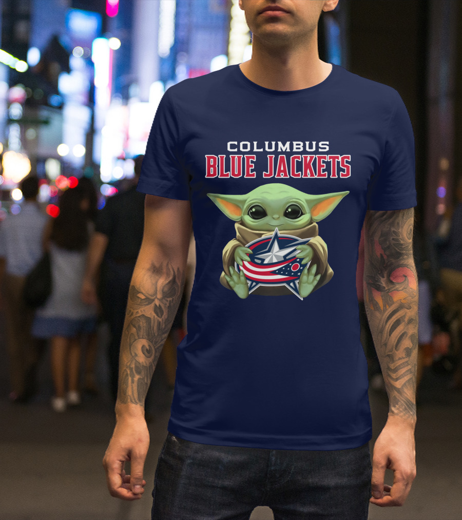 Columbus Blue Jackets Baby Yoda T-Shirt