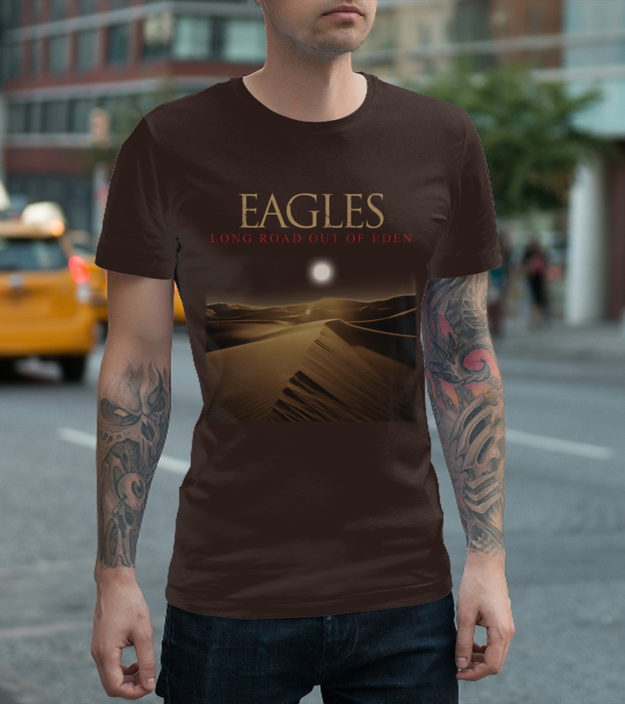 Eagles Long Road Out of Eden Desert Scene T-Shirt