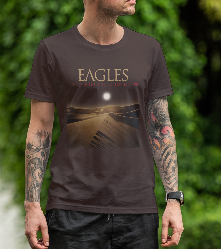 Eagles Long Road Out Of Eden Desert Scene T-Shirt