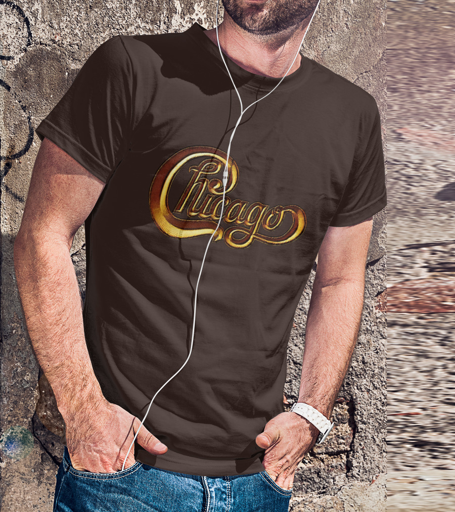Chicago Band Script Gold T-Shirt