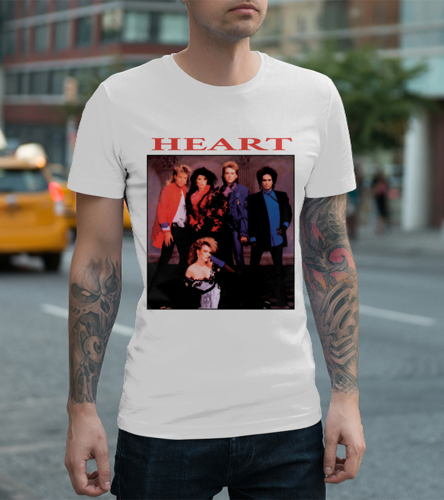 Heart Band Group Members Photograph T-Shirt