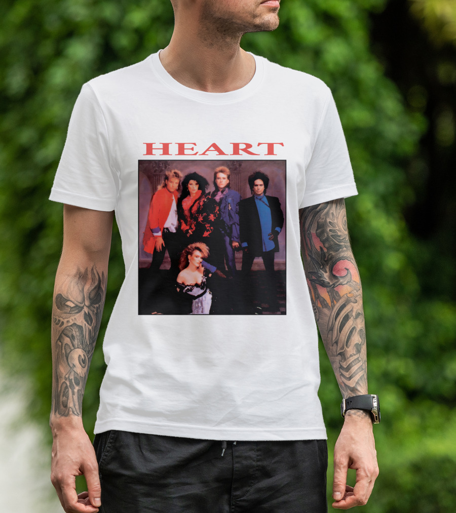 Heart Band Group Members Photograph T-Shirt
