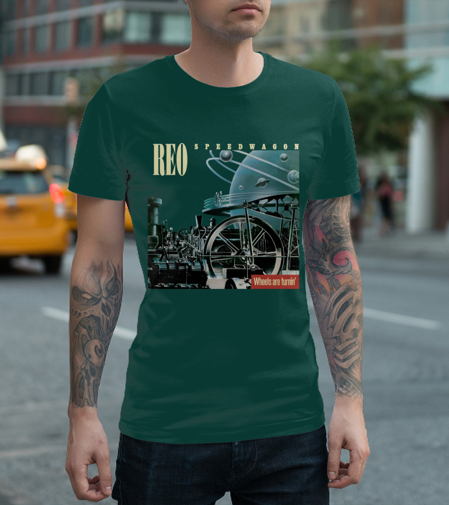 REO Speedwagon Wheels Are Turnin' Album Cover T-Shirt