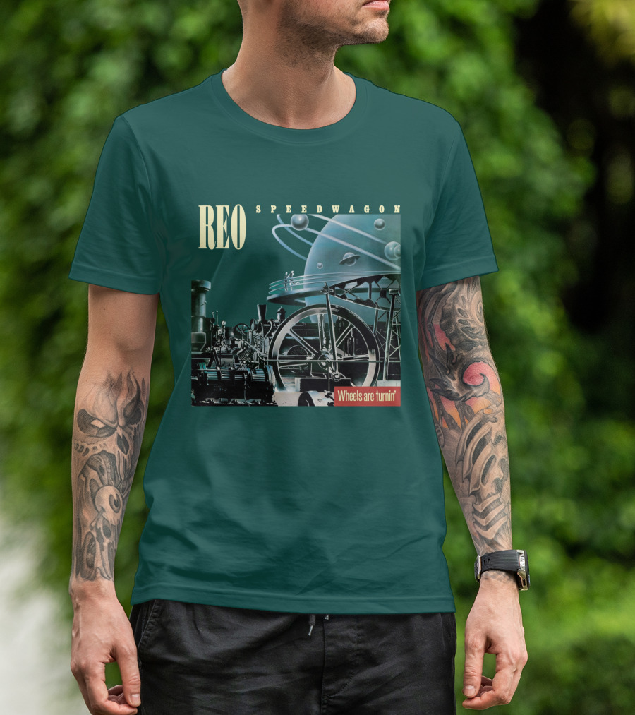 REO Speedwagon Wheels Are Turnin' Album Cover T-Shirt