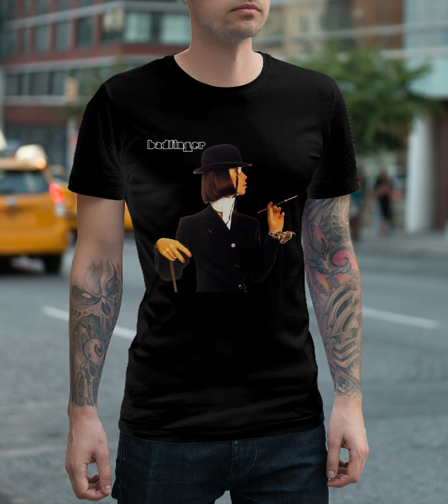 Badfinger Bowler Hat Woman Smoking Pipe T-Shirt