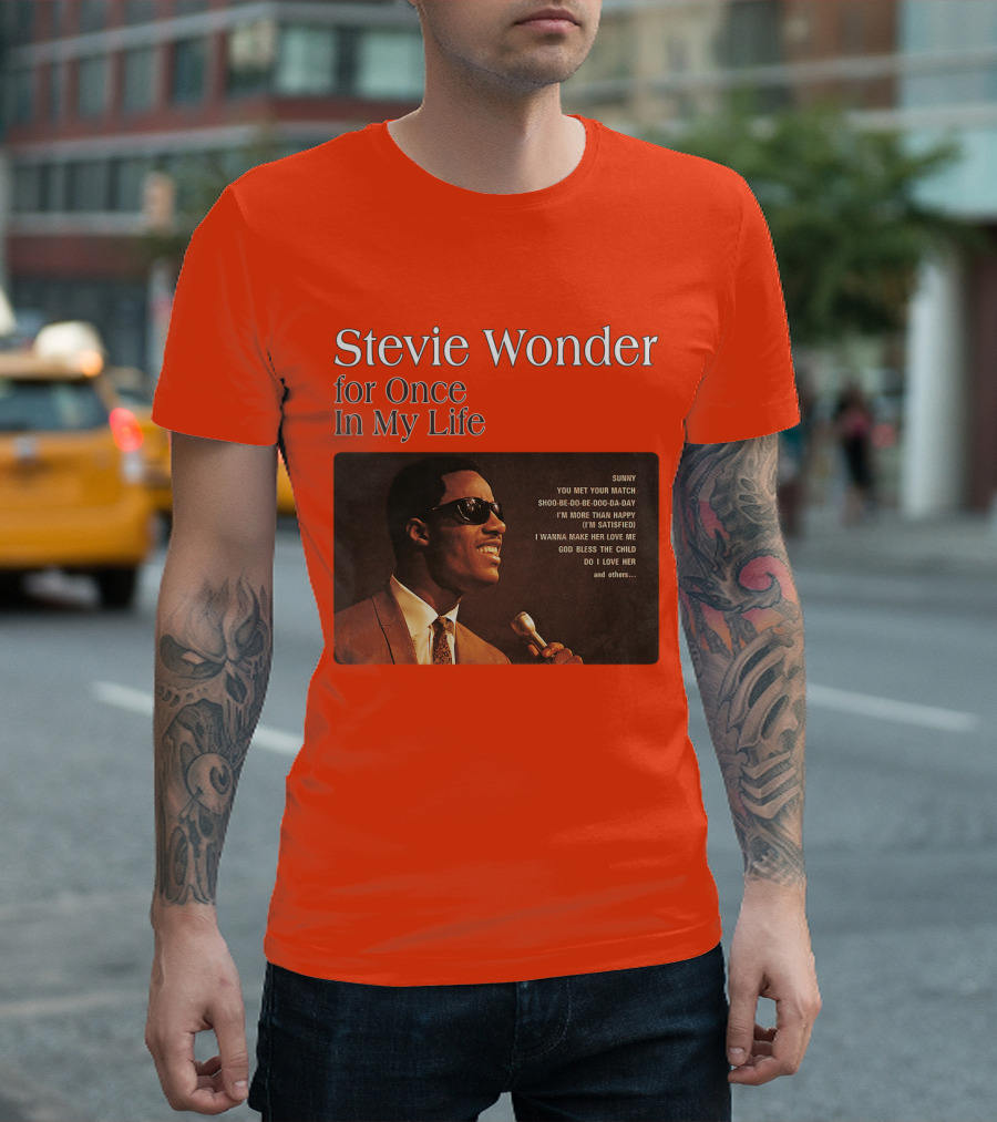 Stevie Wonder For Once In My Life Album Sunny You Met Your Match Songs T-Shirt
