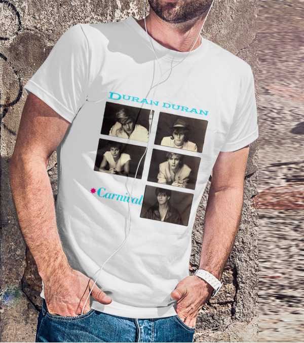 Duran Duran Carnival Album Cover Vintage Black And White Photos T-Shirt
