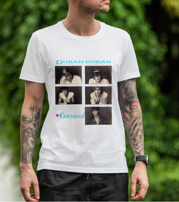 Duran Duran Carnival Album Cover Vintage Black And White Photos T-Shirt