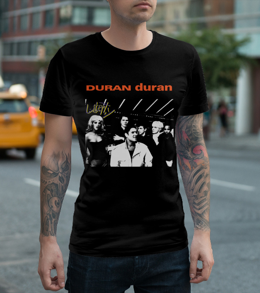 Duran Duran Liberty Black and White Group T-Shirt