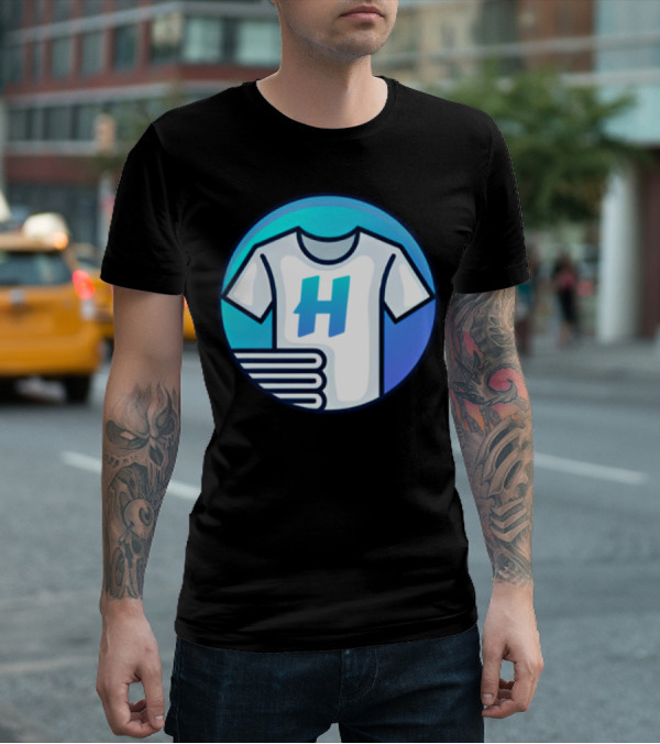 Hafrito H Logo On Shirt With Folded Laundry T-Shirt