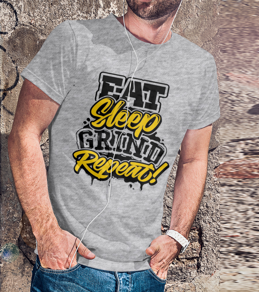 Jordan 11 Gamma Blue Eat Sleep Grind Repeat Routine T-Shirt
