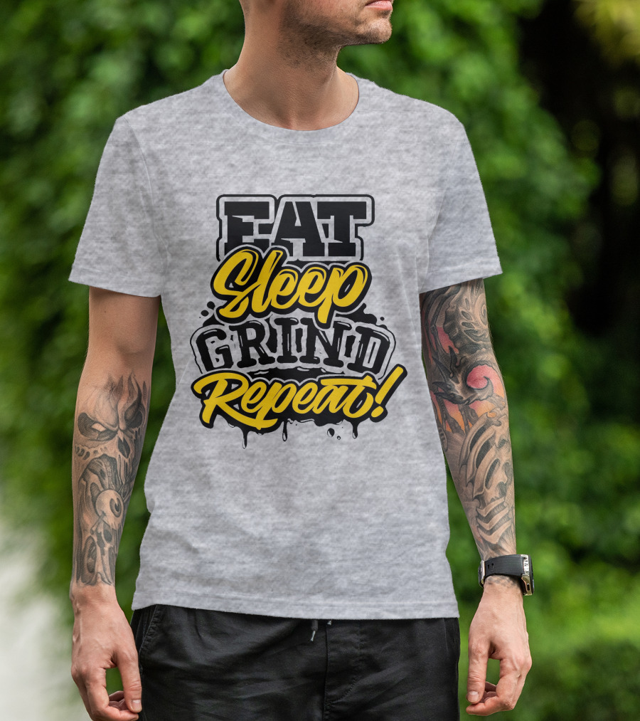 Jordan 11 Gamma Blue Eat Sleep Grind Repeat Routine T-Shirt