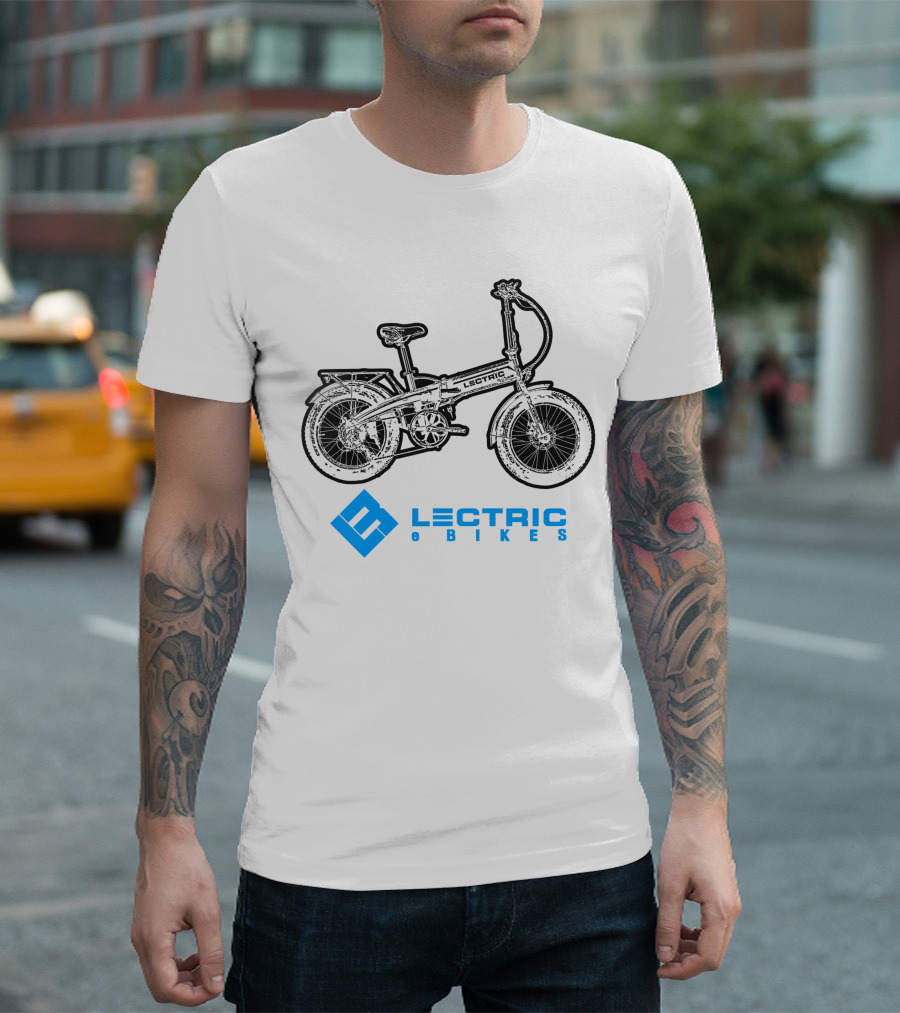 Lectric E Bikes Ride USA Retro Foldable Electric Bicycle T-Shirt