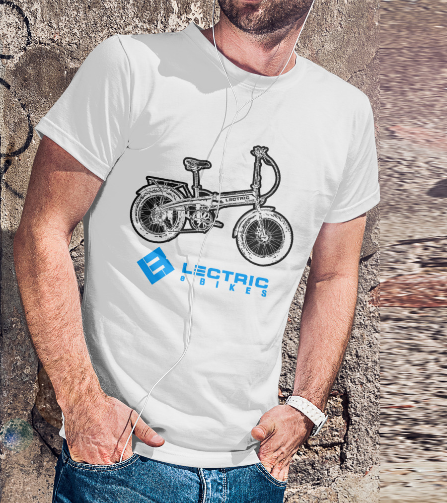 Lectric E Bikes Ride USA Retro Foldable Electric Bicycle T-Shirt