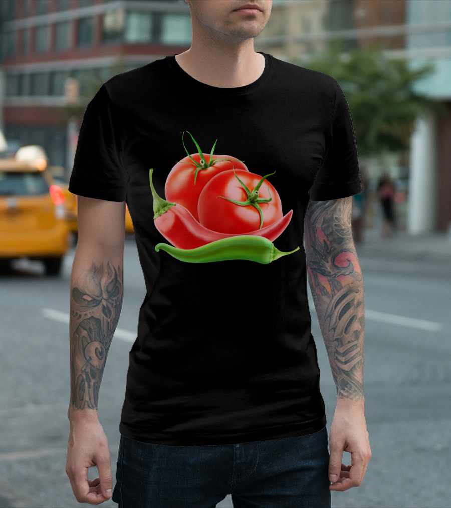 Tomatoes And Peppers Still Life T-Shirt