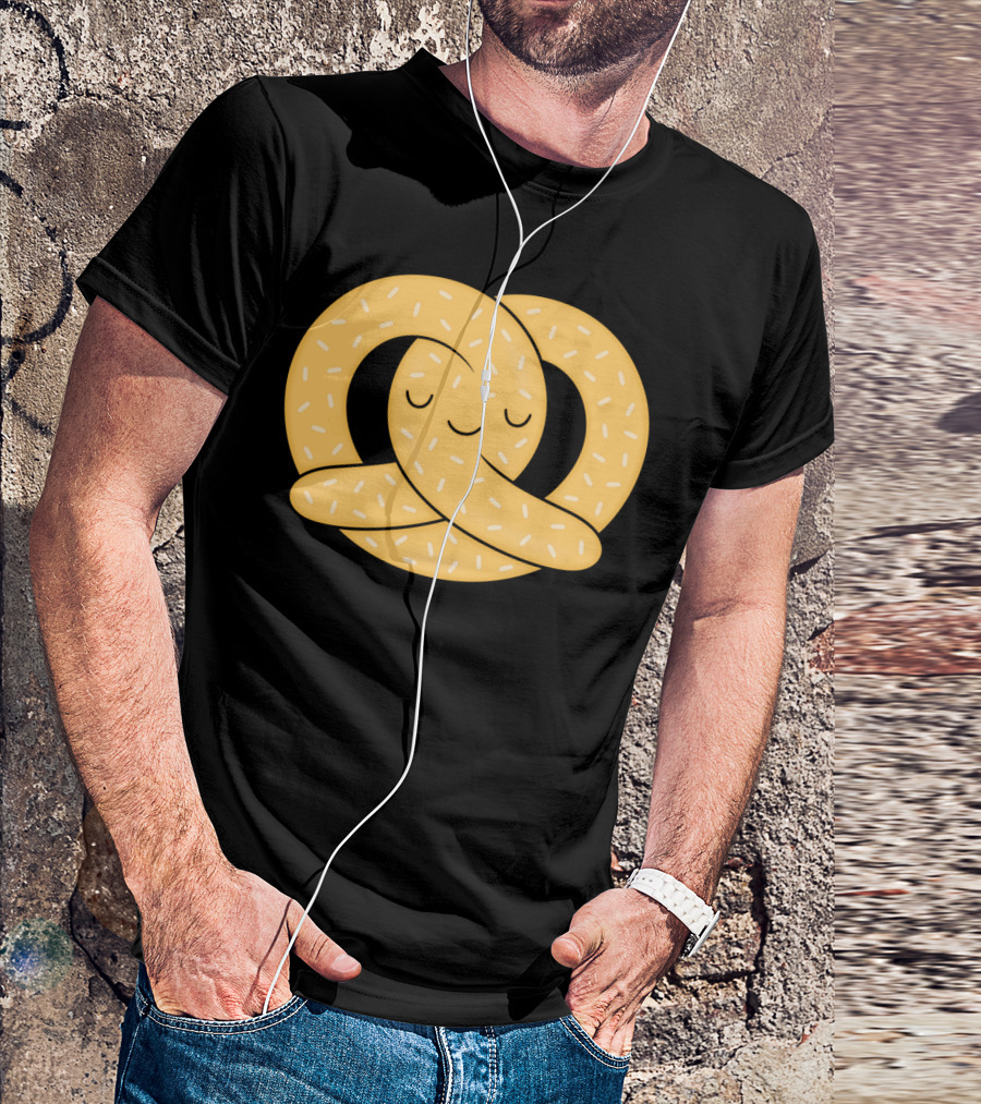 Happy Pretzel Smiling Face Relaxed Expression T-Shirt