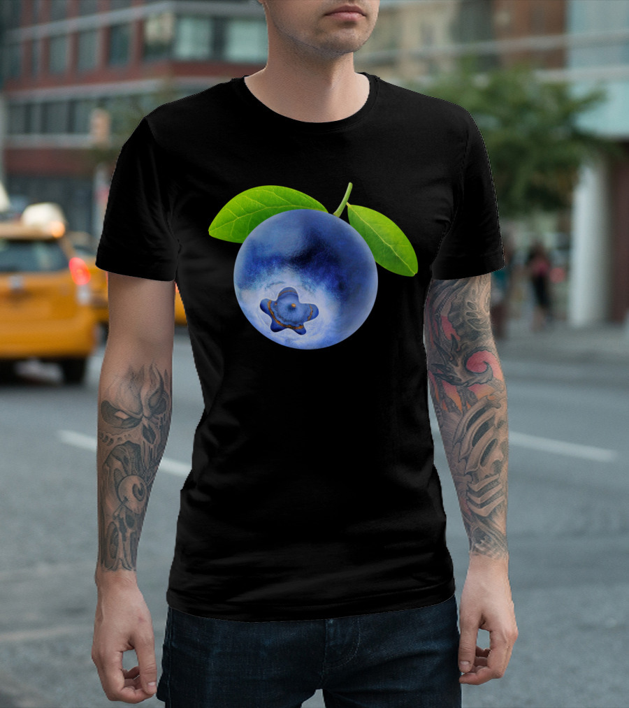 Blueberry With Leaves T-Shirt