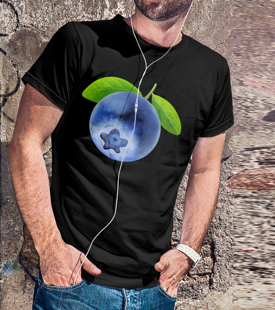 Blueberry With Leaves T-Shirt