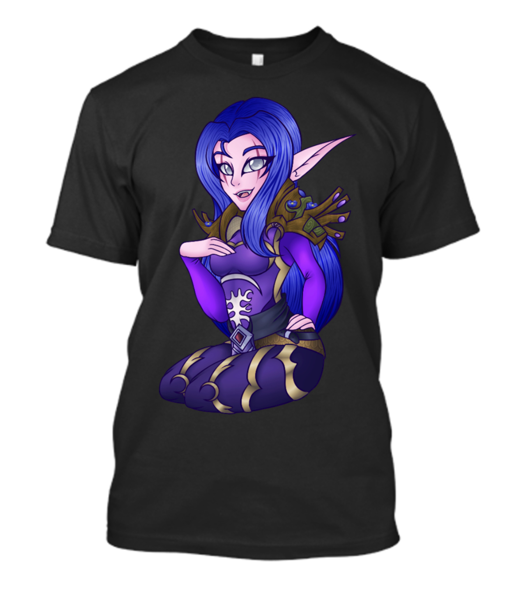 Bluedeer Print Art Pri Fantasy Character T-Shirt