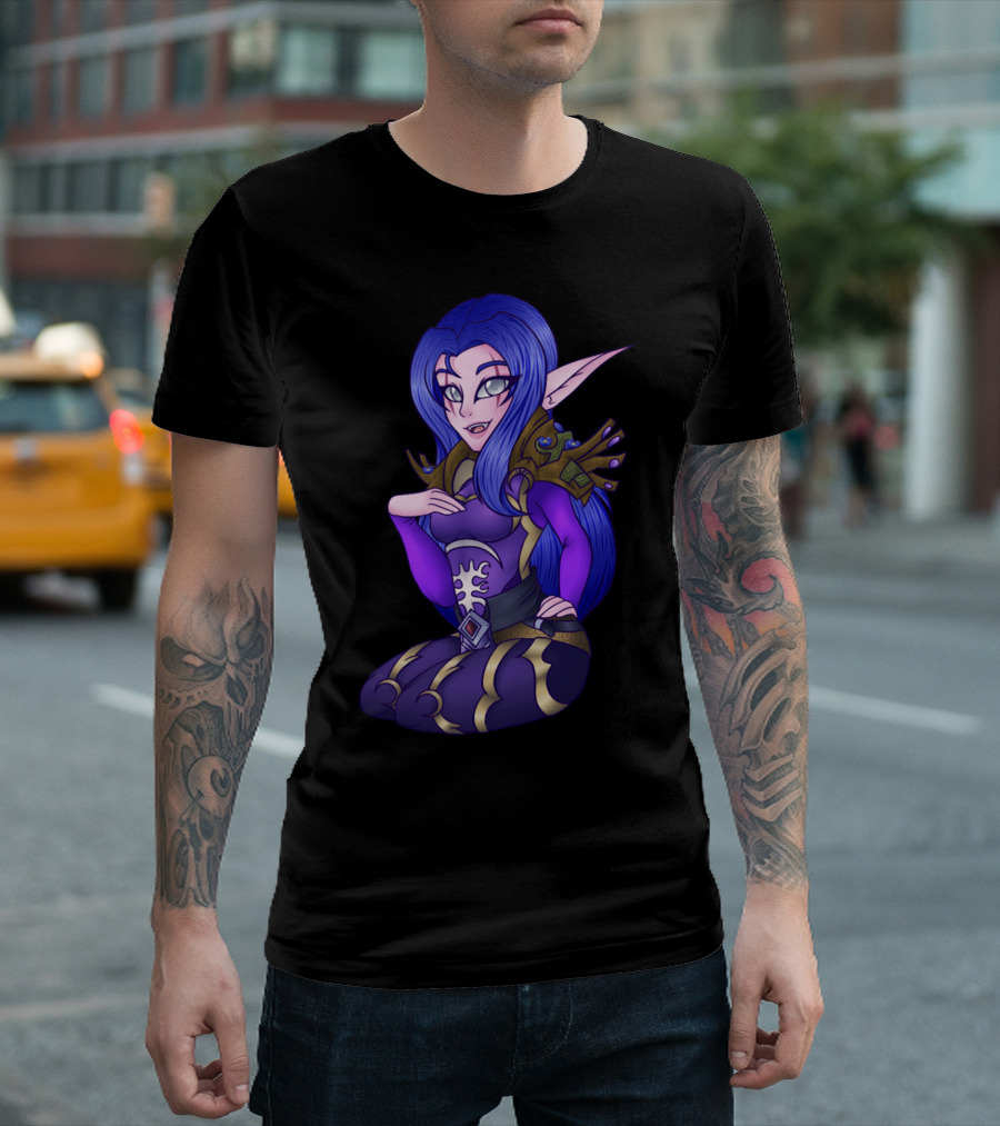 Bluedeer Print Art Pri Fantasy Character T-Shirt