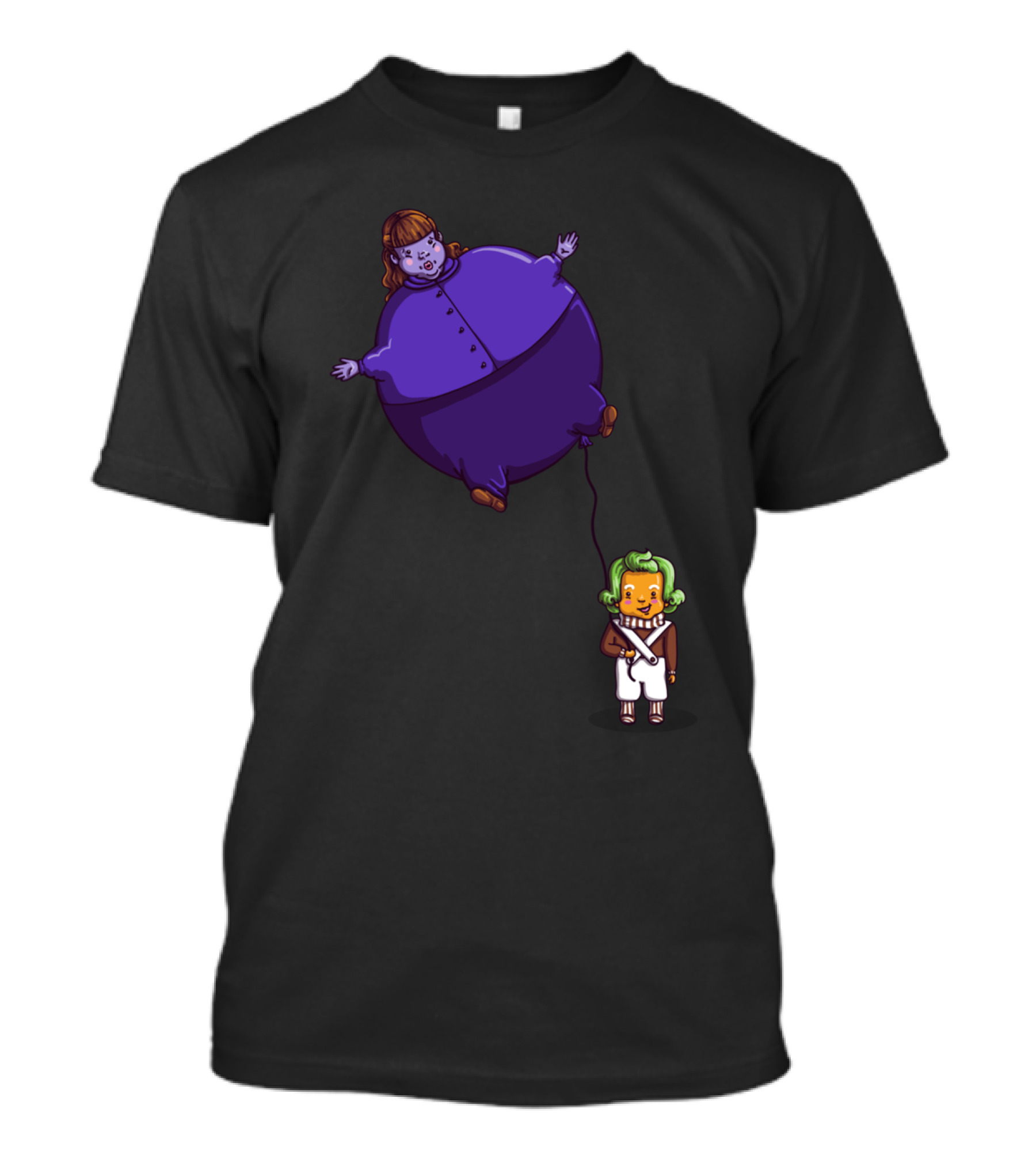 Too Much Bubblegum Violet Beauregarde Oompa Loompa Balloon T-Shirt