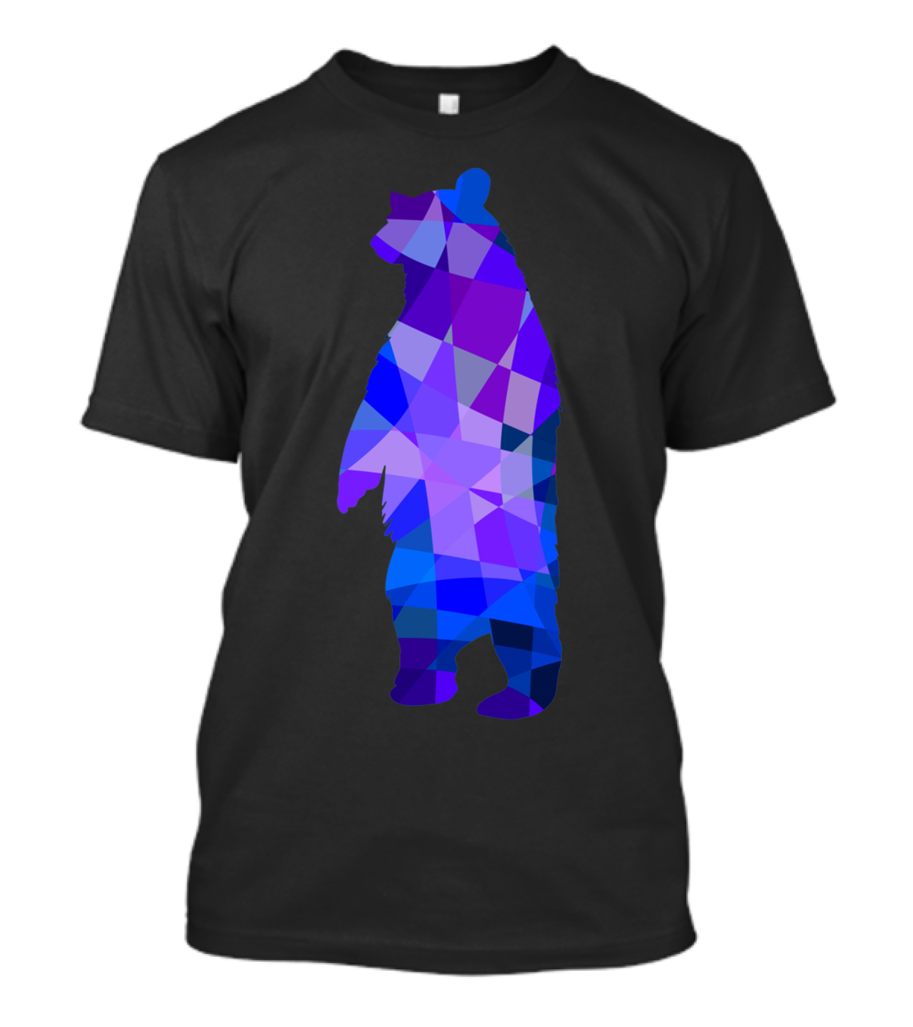 Geometric Bear Cool Polygonal Design Polygon Colors T-Shirt