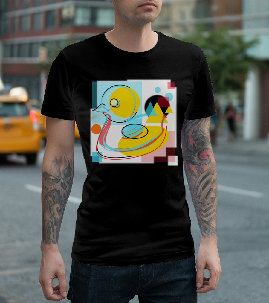 Rubber Duck Abstract Geometric Reconstruction T-Shirt