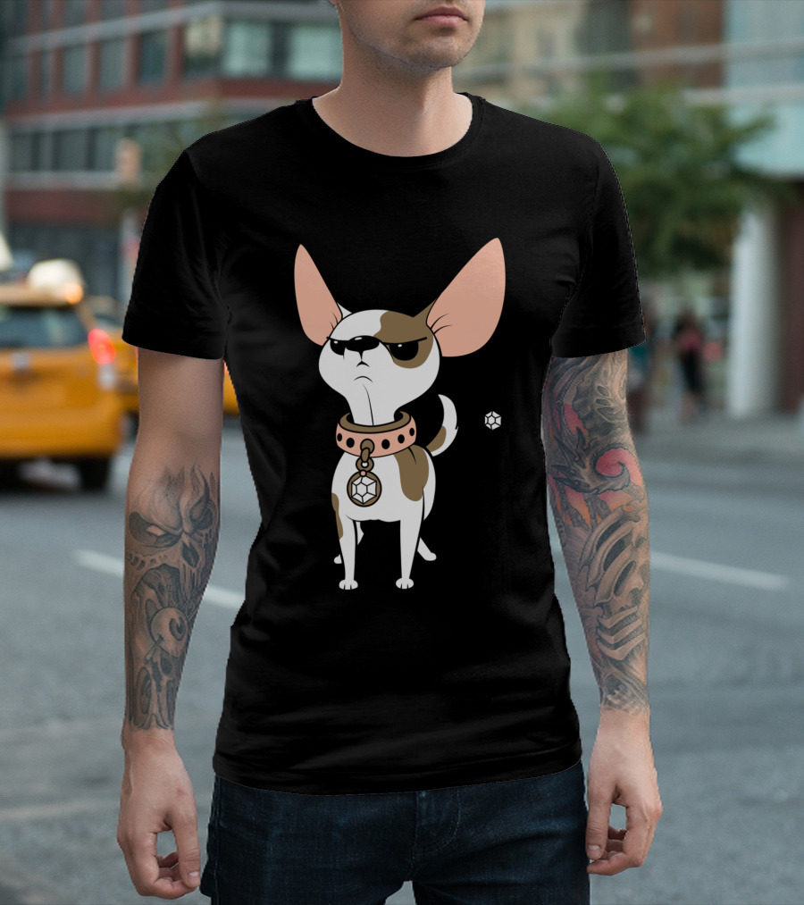 Chihuahua With Attitude Wearing Sunglasses And Collar T-Shirt
