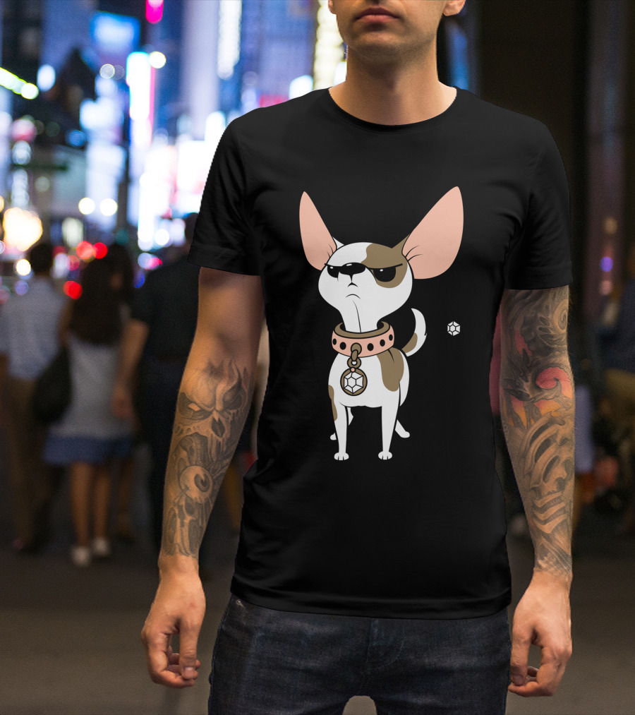 Chihuahua With Attitude Wearing Sunglasses And Collar T-Shirt