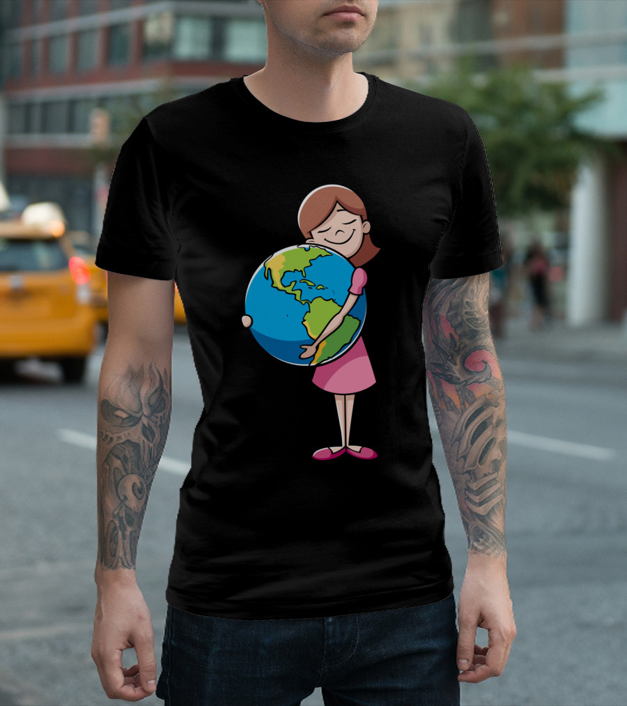 Child Embracing Earth T-Shirt