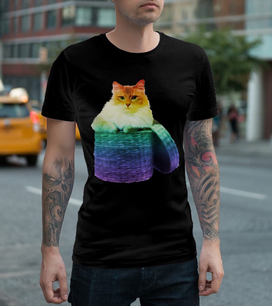 I Love It T S Rainbow Cat Basket T-Shirt