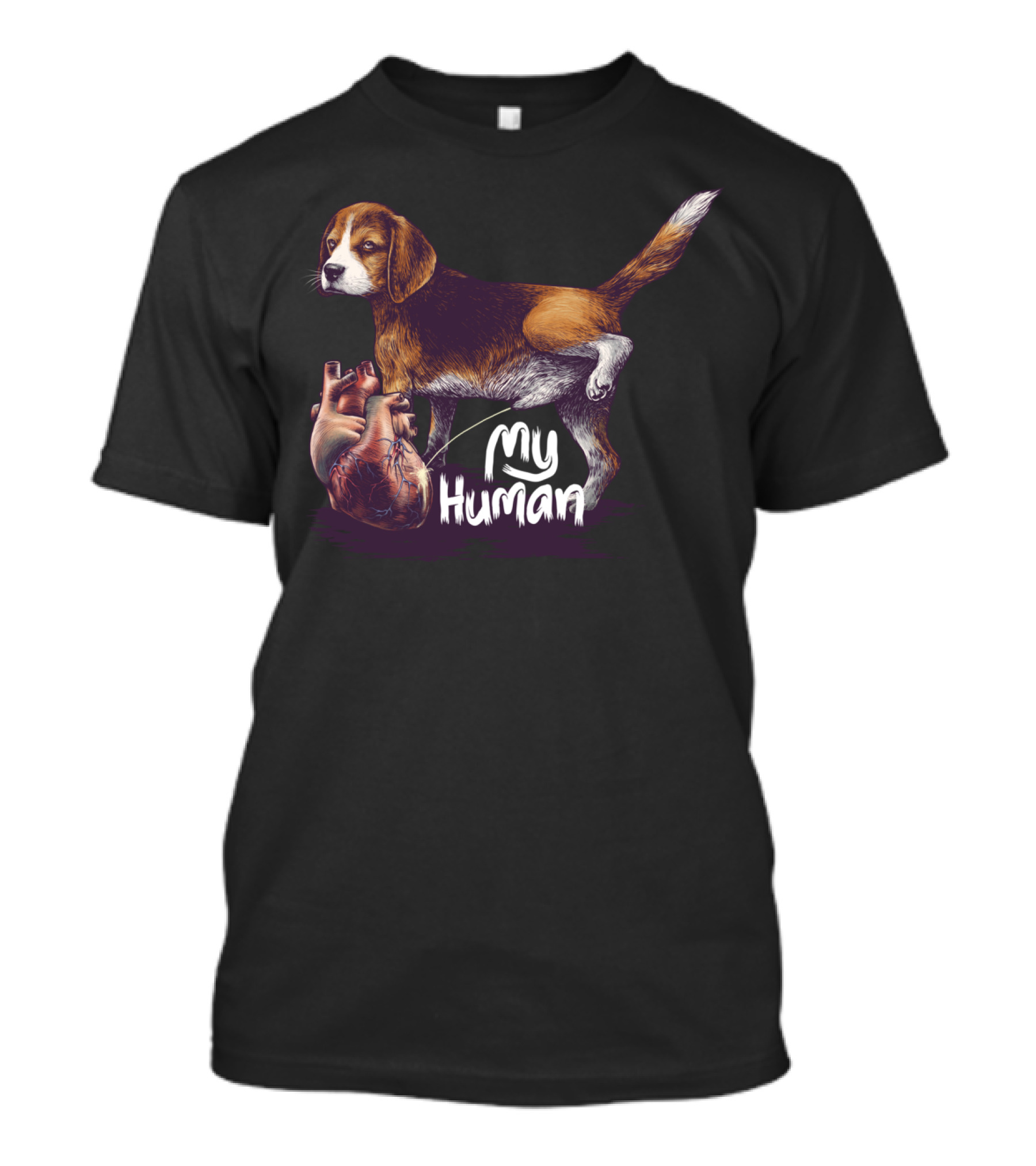 My Human Dog Beagle Heart T-Shirt